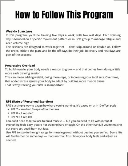 6 Week Muscle Building Blueprint PDF